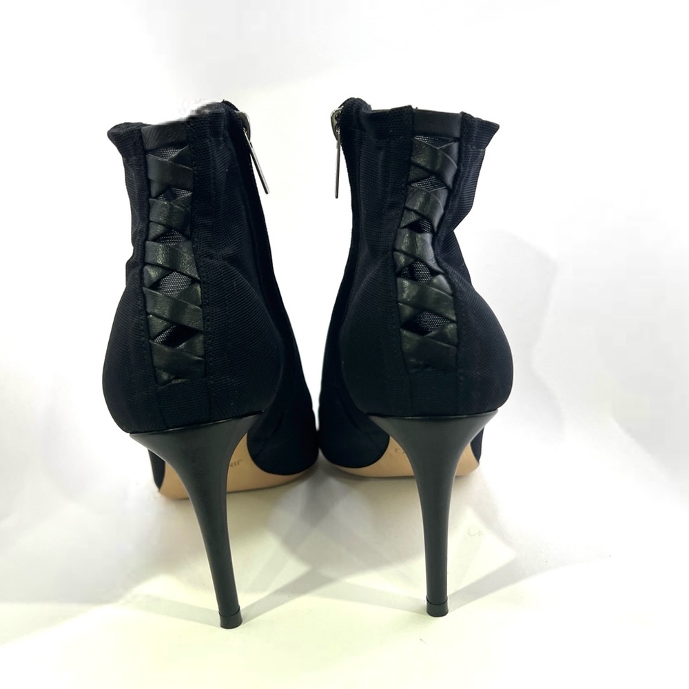 Jimmy Choo Black Peep Toe Material Bootie